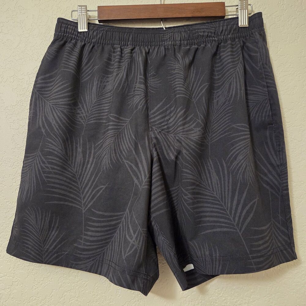 Chubbies Ultimate 7" Shorts Men's Medium Geometric Palm Trees Black 2-1 brief